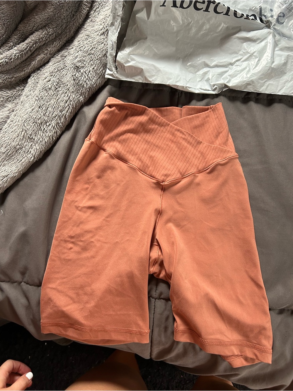 Aerie Offline criss cross peach biker shorts #activewear #offline